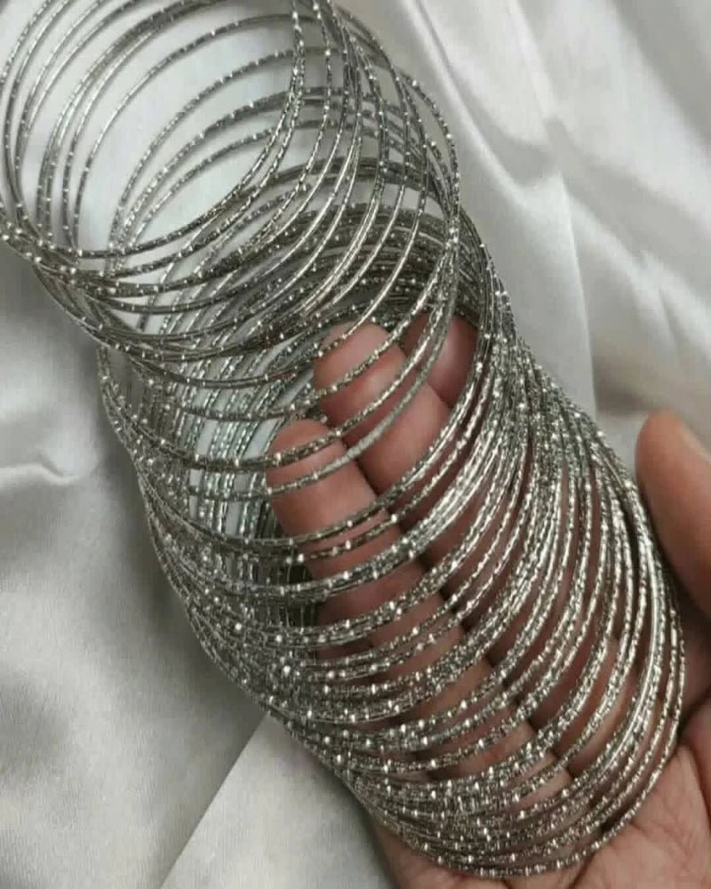 3 Dozen Set of Thin Metal Bangles - Lushwa