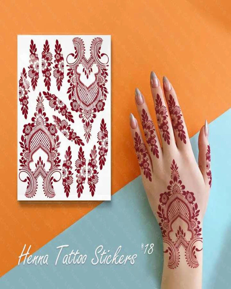 Pack of 4 Stylish Henna Mehndi Design Stickers