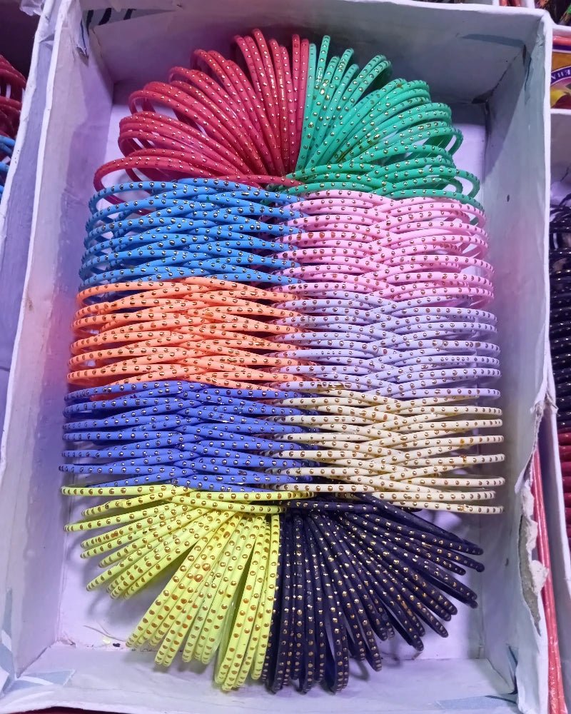 Elegant Glass Dot Bangles - Lushwa