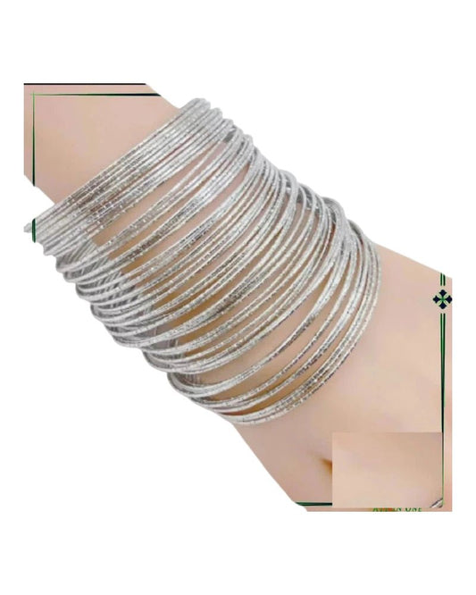 3 Dozen Set of Thin Metal Bangles - Lushwa