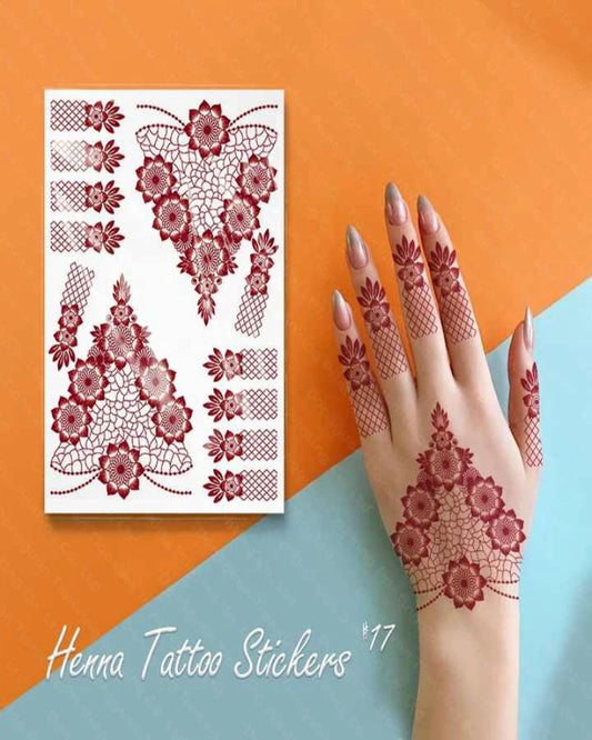 Pack of 4 Stylish Henna Mehndi Design Stickers