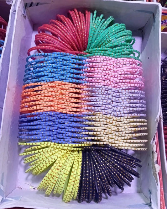 Elegant Glass Dot Bangles - Lushwa