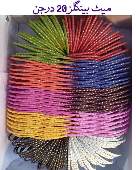 Elegant Glass Dot Bangles - Lushwa