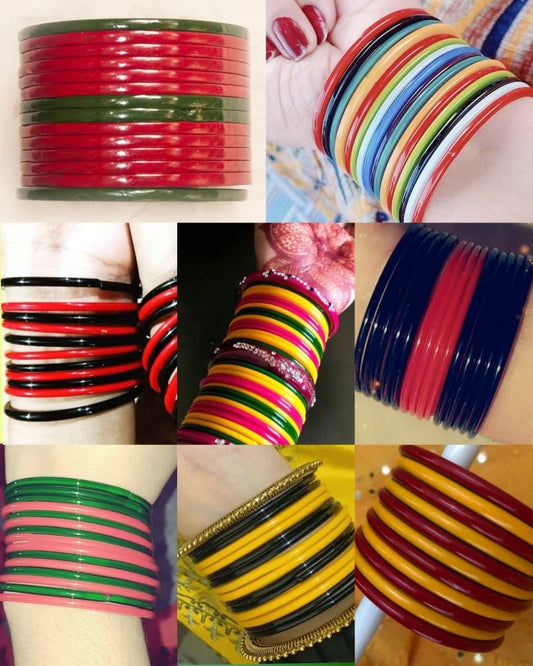 Stylish Plastic Bangles 12 Dozen Box - Lushwa