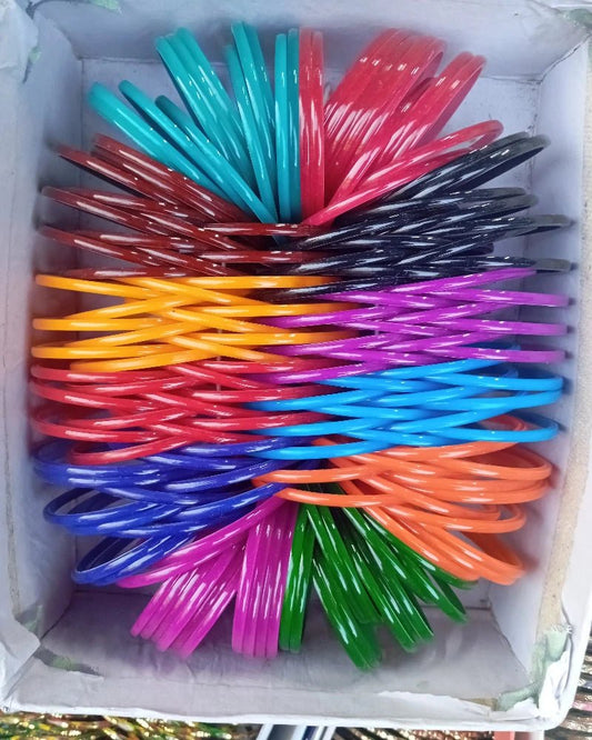 Stylish Plastic Bangles 12 Dozen Box - Lushwa