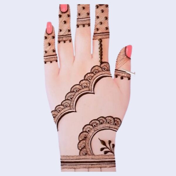 Image of Finger Mehndi Design on Girls hand