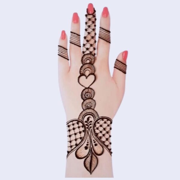 An Indian Mehndi Design image of girls hand
