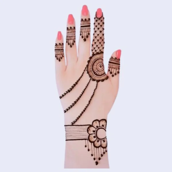 A simple Mehndi design image of girls hand