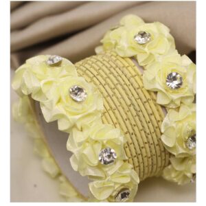 Image of Glitter Bangles Cream Colour