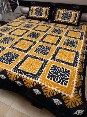 Aplik Printed Bedspread | Traditional Ralli Patchwork Design - Image 4