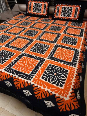 Aplik Printed Bedspread | Traditional Ralli Patchwork Design