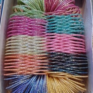 This image of 10 Multicolor Glass Bangles Box