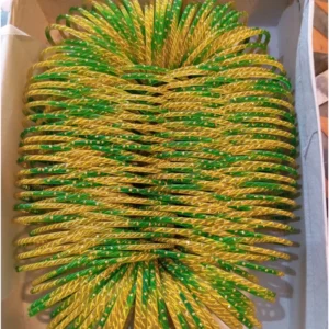 Box of Yellow & Green Mayon Glass Bangles